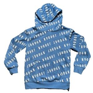 Jordan Kids All-Over Print Blue Hoodie